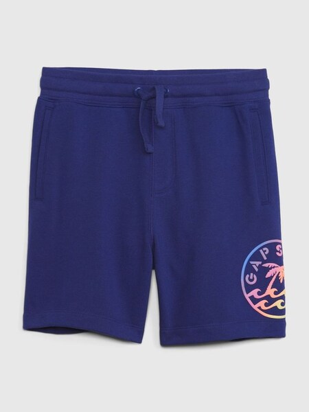Blue Interactive Gap Logo Loose Fit Sweat Shorts (K60667) | £6