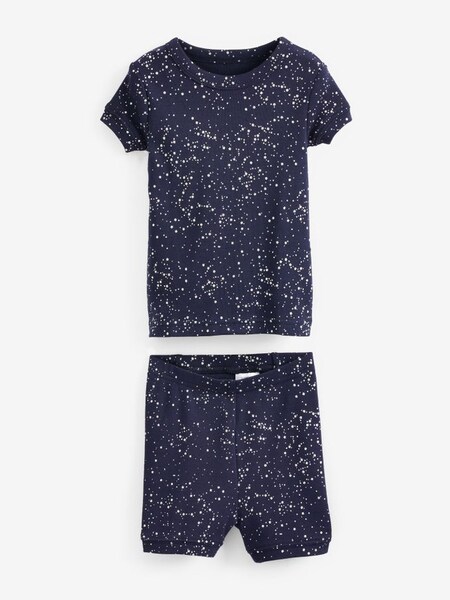 Blue Stars Graphic Print Pyjama Shorts Set - Baby (K60849) | £8