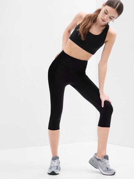 Black Fit Power Capri Leggings (K61113) | £19