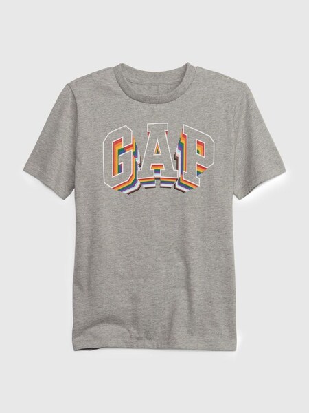 Grey Pride Kids Logo Crew Neck Short Sleeve T-Shirt (K63465) | £8