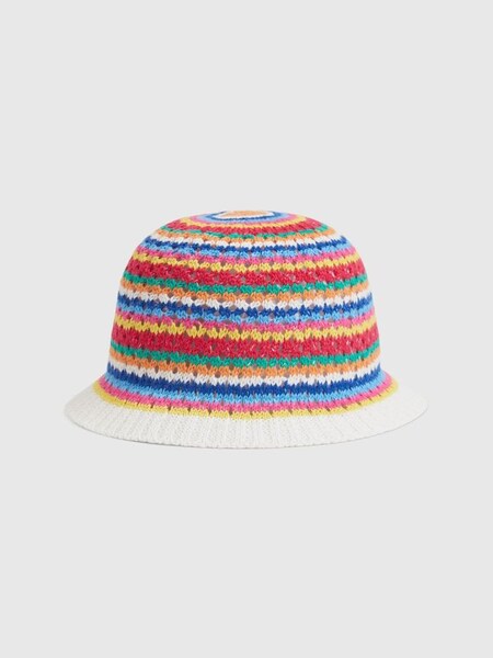 Red Toddlers Crochet Bucket Hat (K63771) | £6
