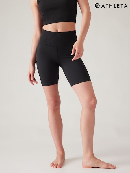 Athleta Black Aurora Seamless 7" Shorts (K64003) | £55
