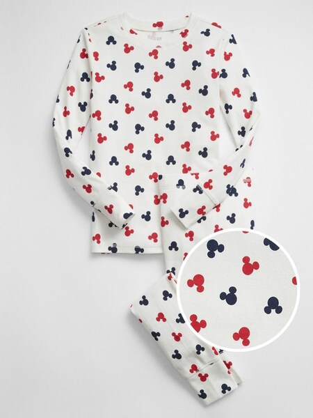 White Disney Mickey Mouse Organic Cotton Pyjama Set (K64601) | £25