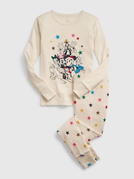 Cream Disney Mickey Mouse Christmas Kids Pyjamas (K64633) | £25