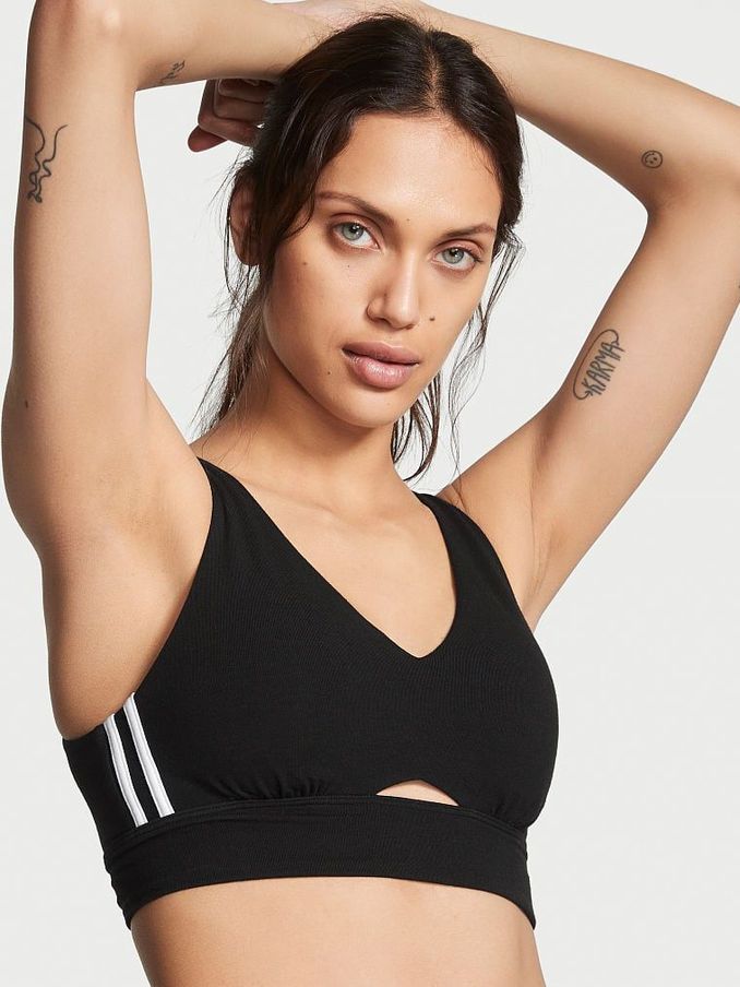 Buy Victoria s Secret Black Sports Bra Cotton Mix Online
