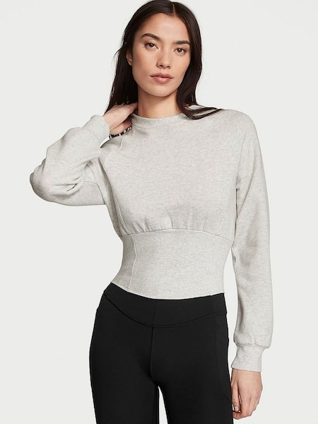 Snow Heather Grey Fleece Crew Sweatshirt (K65240) | £45
