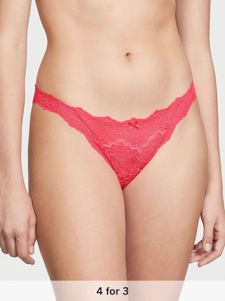 Hottie Pink Lace Thong Knickers (K65243) | £14