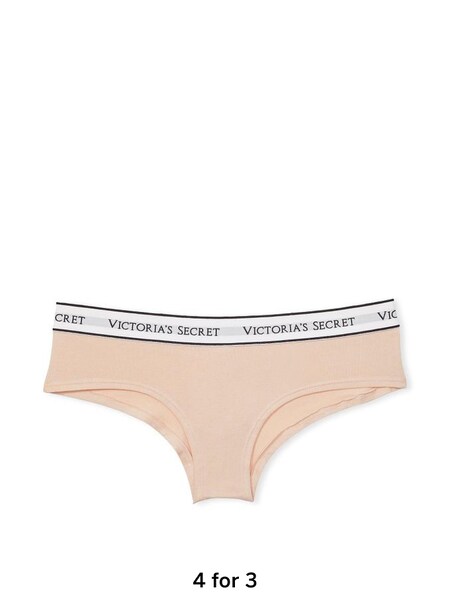 Champagne Nude Cheeky Logo Knickers (K65258) | £9