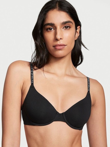 Black Cotton Lightly Lined Full Cup Bra (K65297) | £35