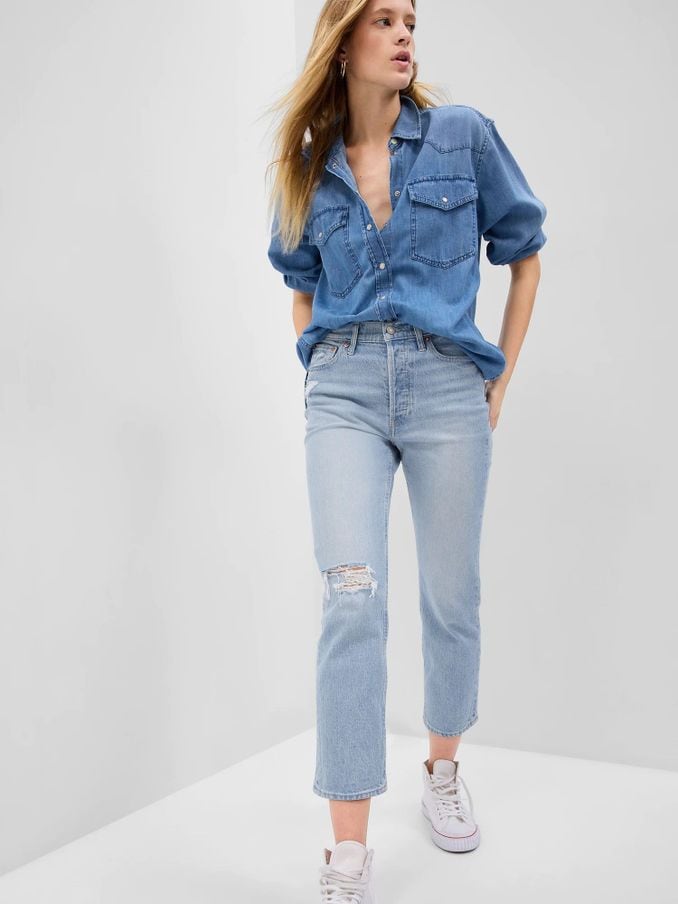 Ladies ripped hot sale jeans uk