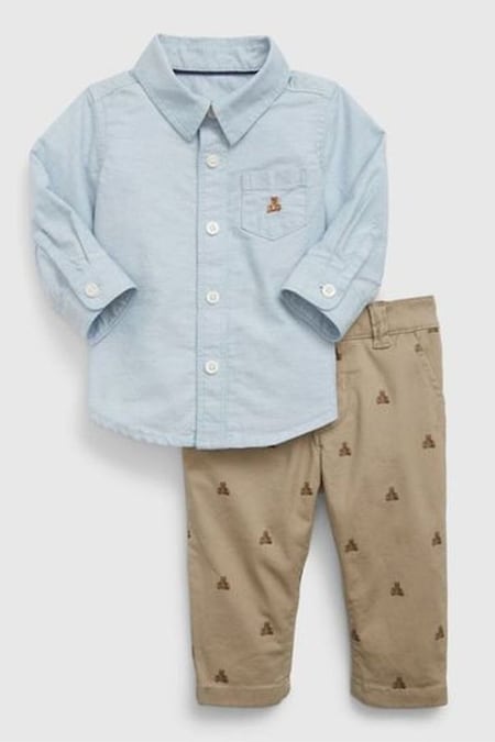 Blue Brannan Bear Long Sleeve Shirt Outfit Set (K66253) | £35