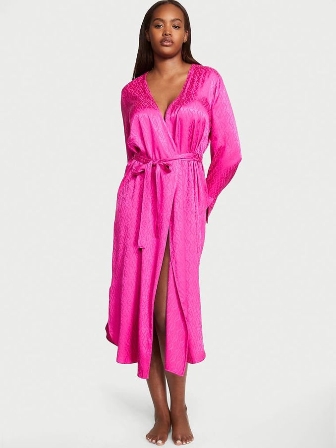 Hot pink outlet robe silk