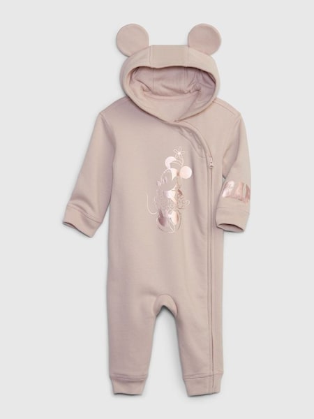 Pink Disney Minnie Mouse Zip Hooded All in One - Baby (K67177) | £30