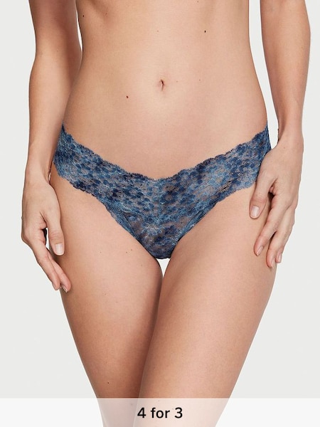Country Blue Thong Lace Knickers (K67286) | £9