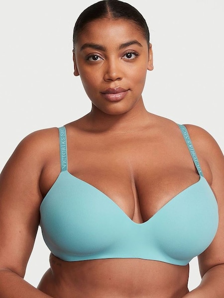 Fountain Blue Rib Smooth Lightly Lined Non Wired T-Shirt Bra (K67289) | £35