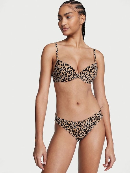 Leopard Padded Bikini Top (K67293) | £39