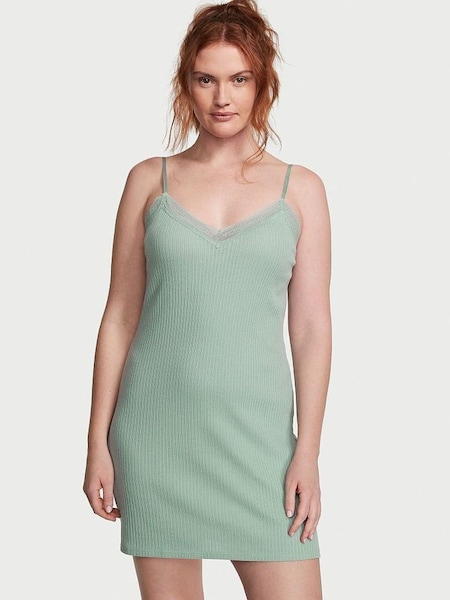 Seasalt Green Lace Slip Dress (K67311) | £35