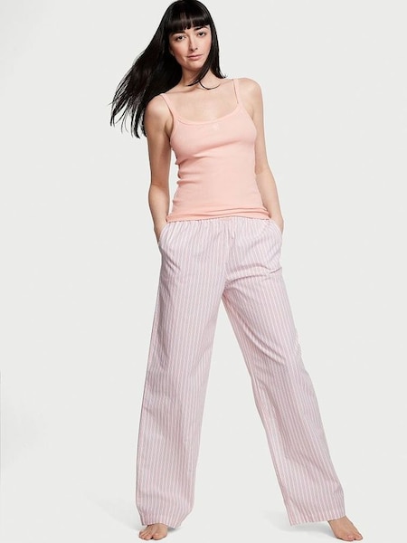 Pale Rose Stripe Pink Cami Long Pyjamas (K67331) | £45