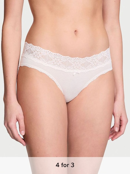 Coconut White Hipster Lace Waist Knickers (K67628) | £9