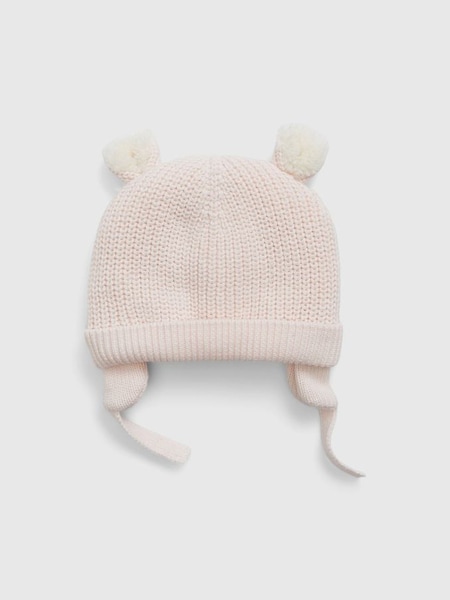 Pink Sherpa Fleece Lined Baby Beanie Hat (K68023) | £15