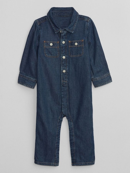 Blue Denim Baby Long Sleeve Sleepsuit (Newborn - 24mths) (K68360) | £15