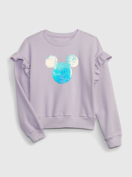 Purple Disney Sequin Graphic Crew Neck Long Sleeve Sweatshirt (4-13yrs) (K68413) | £18