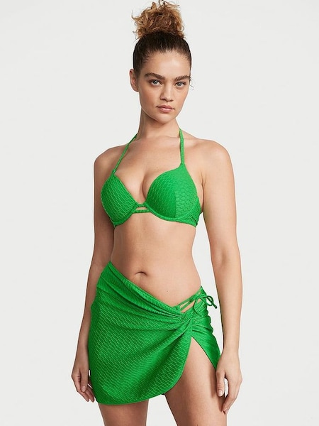 Green Fishnet Add 2 Cups Push Up Swim Bikini Top (K68479) | £35