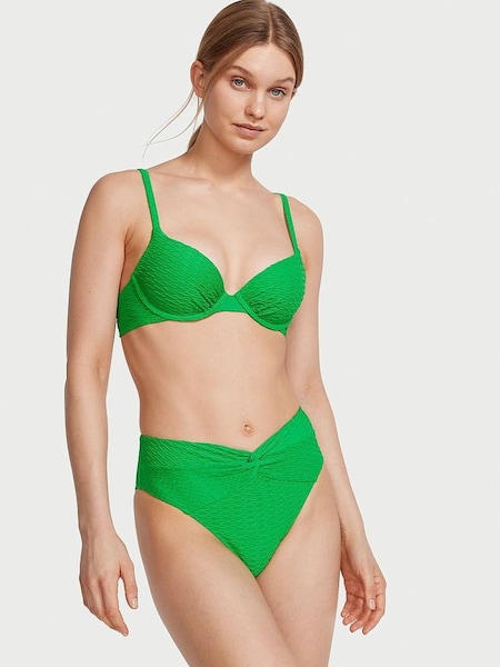 Green Fishnet High Leg Swim Bikini Bottom (K68514) | £25