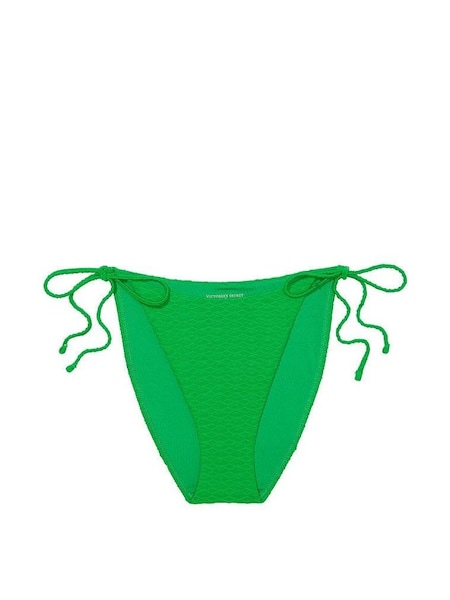 Green Fishnet Tie Side High Leg Bikini Bottom (K68533) | £25