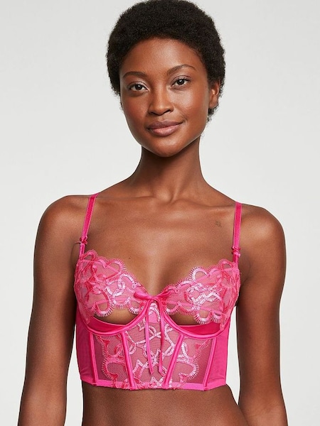 Forever Pink Hearts Corset Bra (K68723) | £75