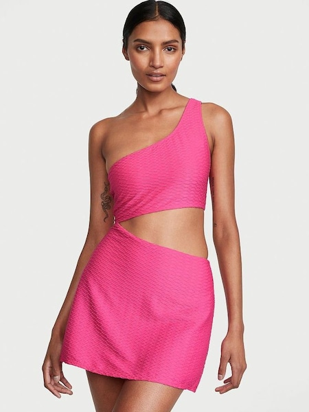 Forever Pink Fishnet Swim Dress (K68728) | £69