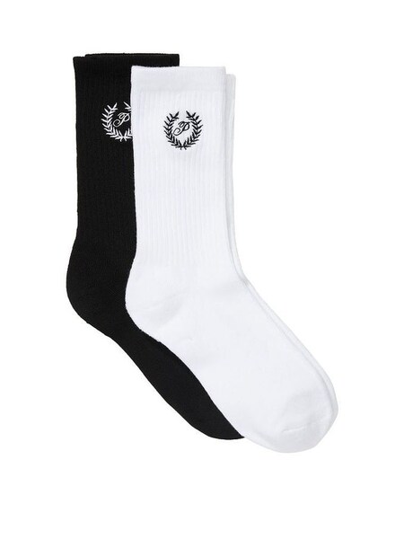 Optic White And Pure Black Crew Sock Pack (K69565) | £16