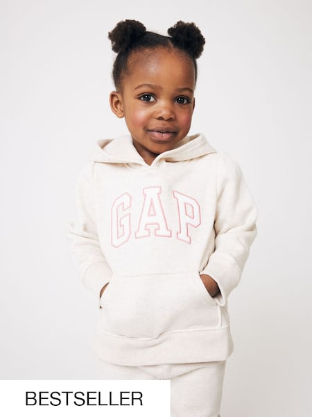 Cream Arch Logo Hoodie (12mths-5yrs) (K69938) | £18