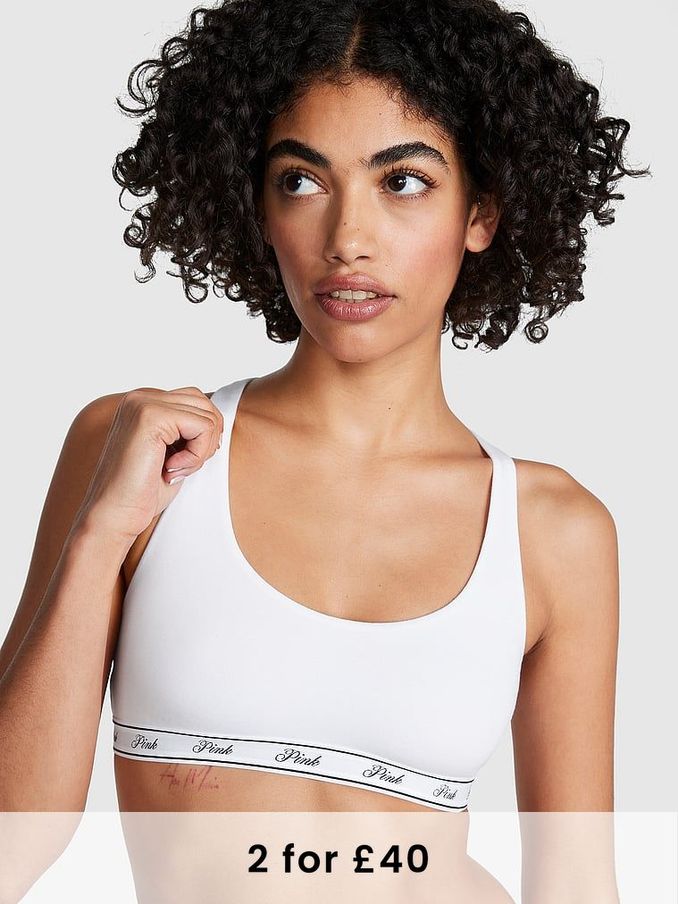 All White Sports Bras Victoria s Secret UK