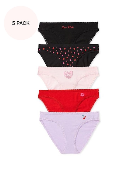 Black/Pink/Red/Purple Bikini Multipack Knickers (K70184) | £25