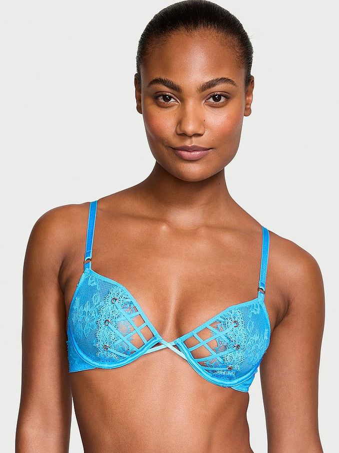 Royal blue sales lace bra