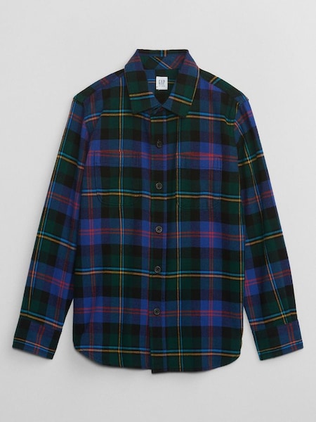 Blue Check Flannel Long Sleeve Shirt (K70420) | £20