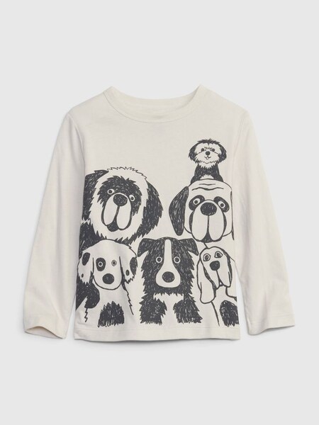 Beige Organic Cotton Mix and Match Graphic T-Shirt (K70445) | £8