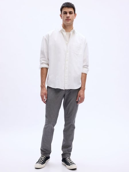 Grey Slim Twill Tailored Trousers (K70508) | £12
