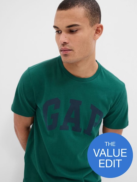 Green Logo Short Sleeve Crew Neck T-Shirt (K70516) | £16