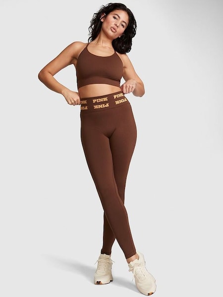 Ganache Brown Logo Seamless Legging (K70606) | £39