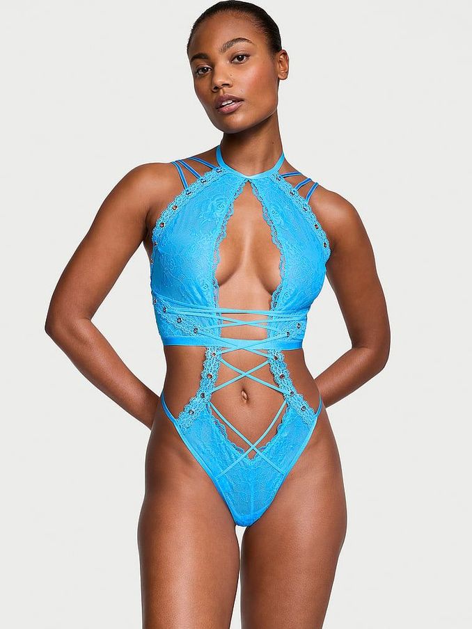 Blue bodysuit sales