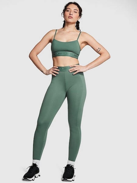 Fresh Forest Green Logo Non Wired Lightly Lined Sports Bra (K70641) | £25