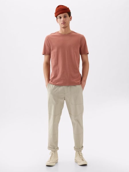 Salmon Pink Everyday Soft Short Sleeve Crew Neck T-Shirt (K70724) | £10