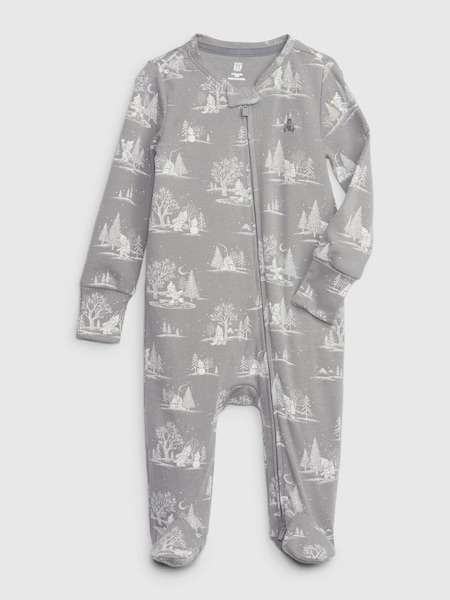 Grey First Favourites Brannan Bear Long Sleeve Sleepsuit (K70856) | £20