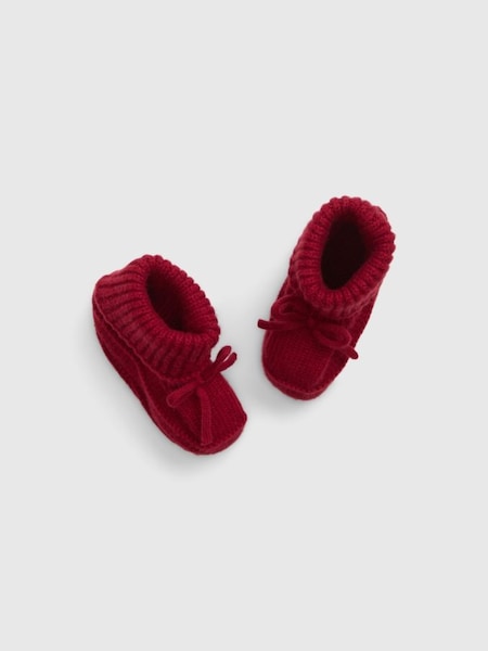 Red CashSoft Knit Booties (K70857) | £15