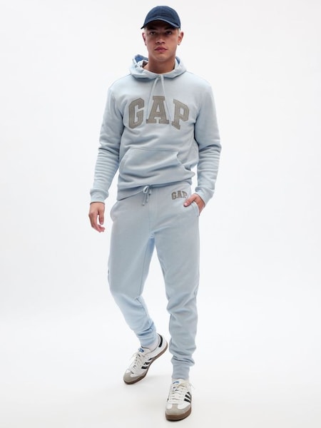 Light Blue Fleece Logo Joggers (K70881) | £30