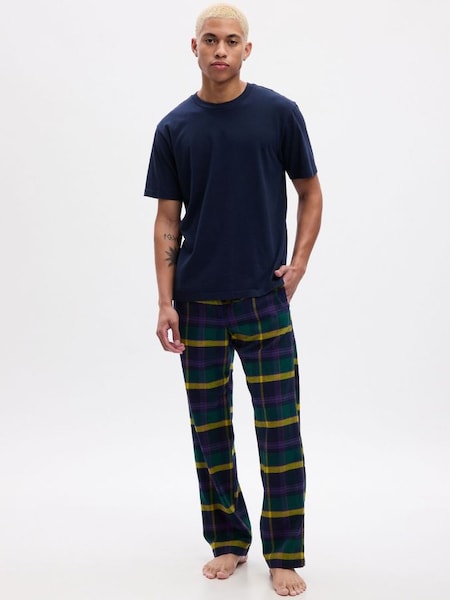 Green Flannel Check Pyjama Bottoms (K70884) | £17