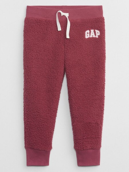Pink Recycled Logo Sherpa Cuff Joggers (K70946) | £18