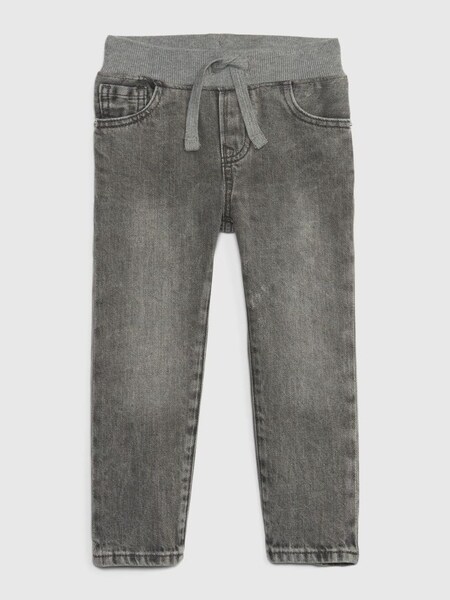 Grey Pull-On Slim Jeans with Washwell (K70993) | £20